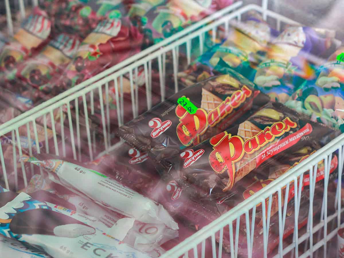 цены на мороженое в Коблево