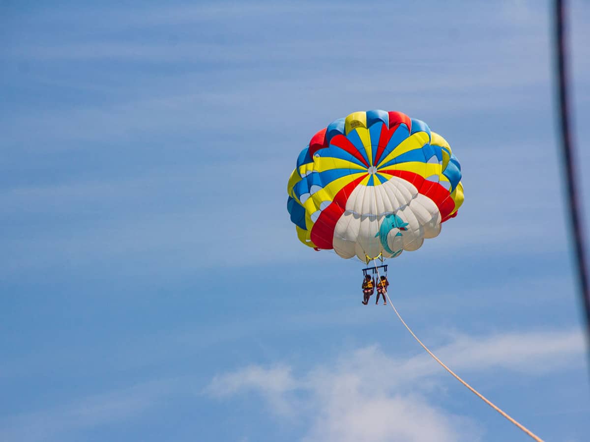 парашют полет над курортом Коблево