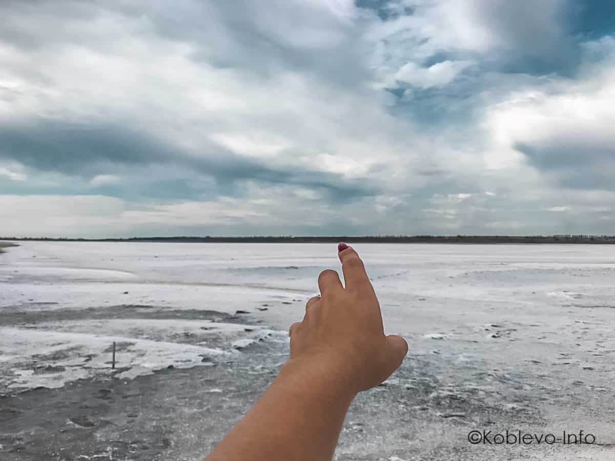 Фото соленого озера в Коблево
