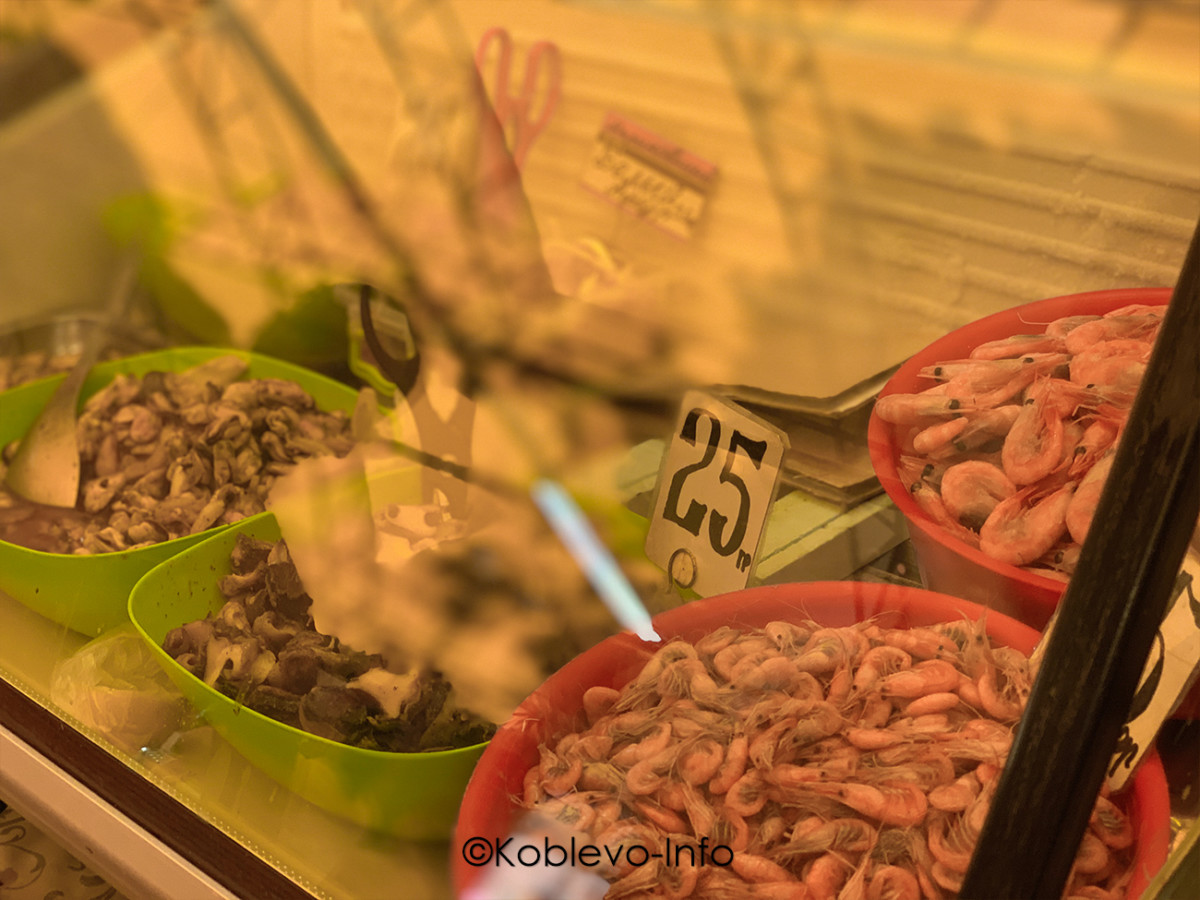 Цены на морепродукты в Коблево 2021