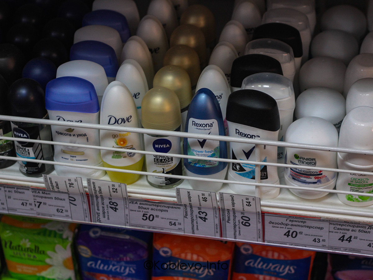 Цены на дезодоранты в супермаркете Моя Країна в Коблево 2021