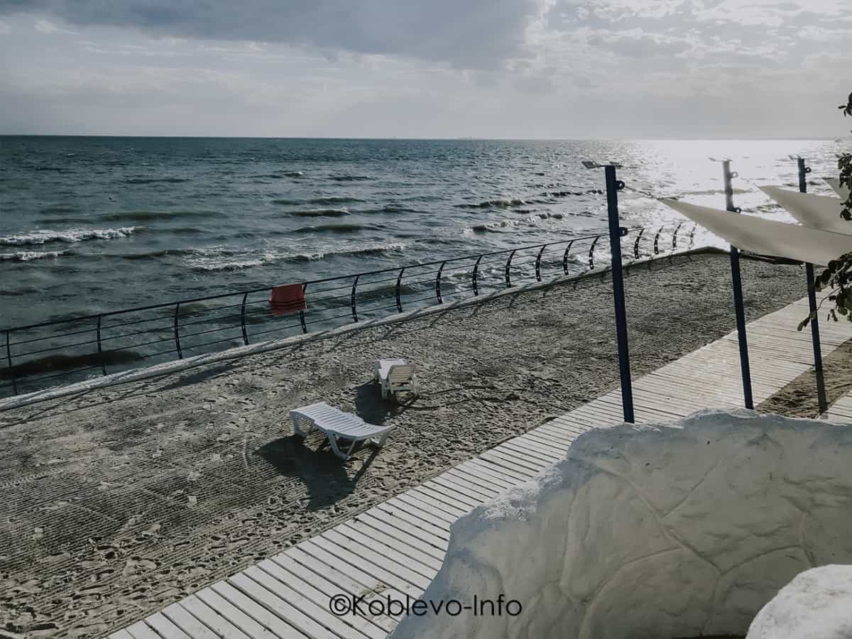 Фото пляжа пансионата Ивушка в Коблево
