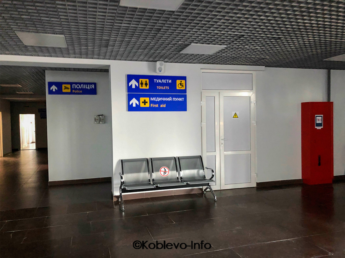Указатели для пассажиров аэропорта Николаев