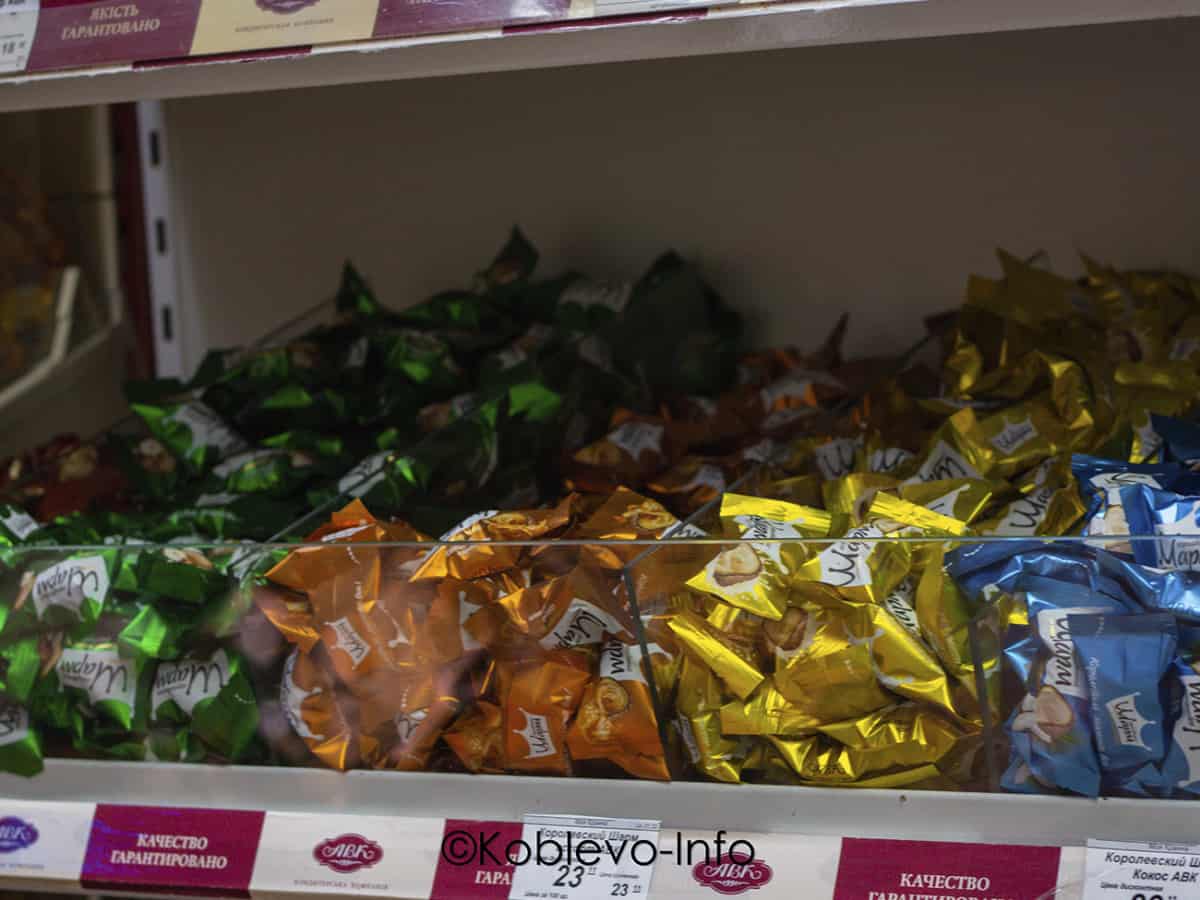 Цены на конфеты в Коблево