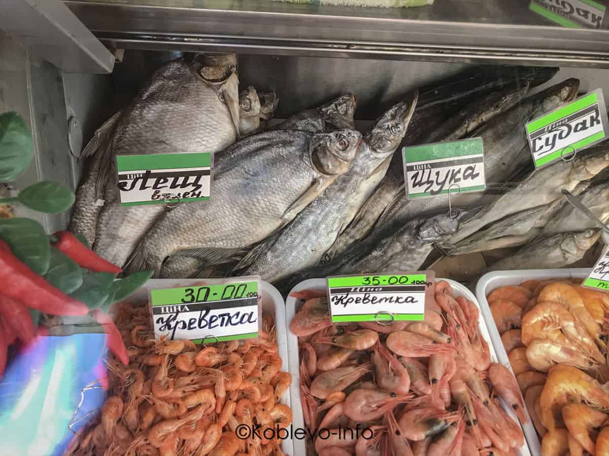 Цены на морепродукты в Коблево