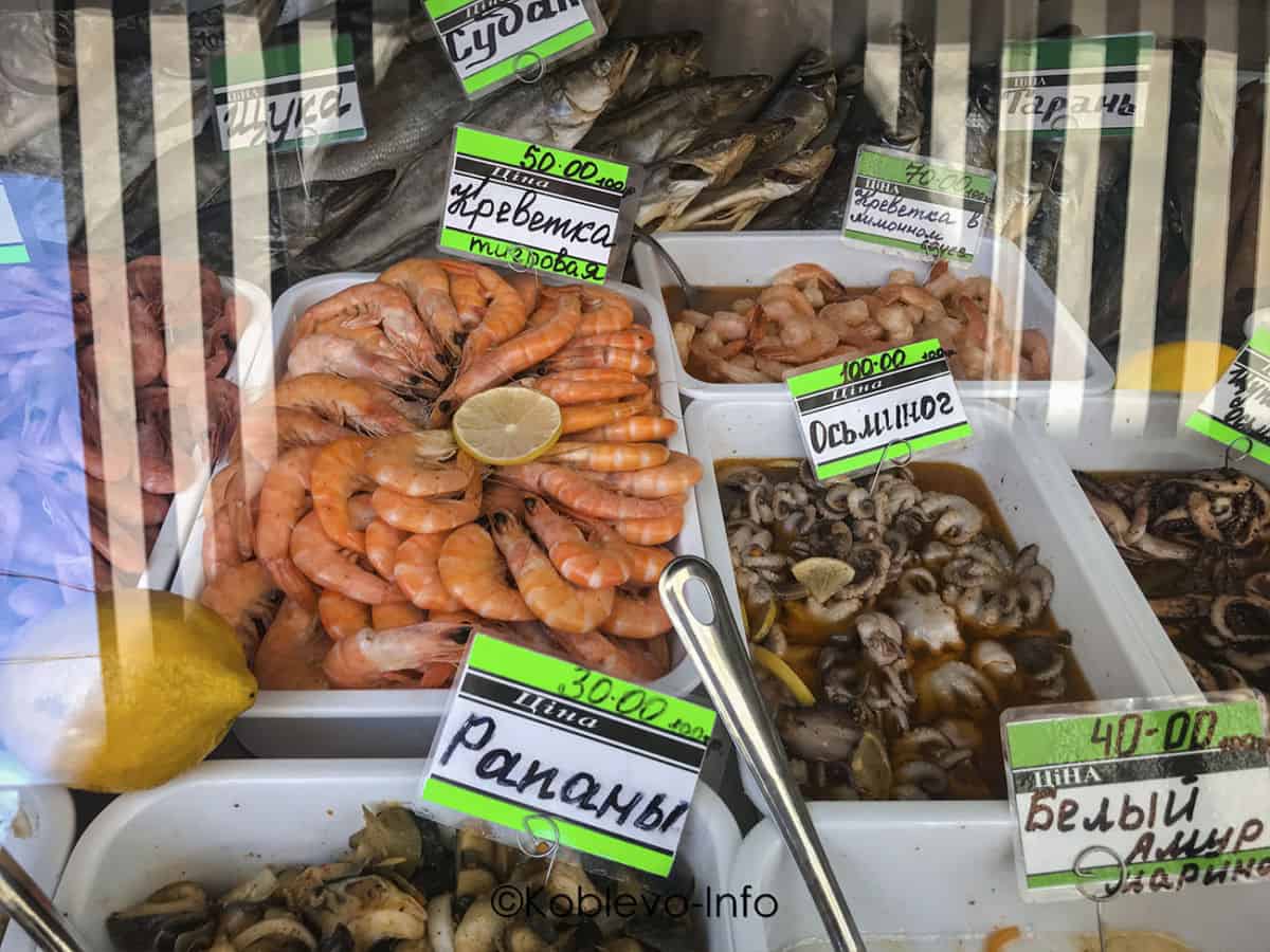 Цены на маринованные морепродукты в Коблево