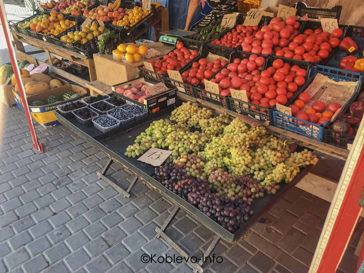 Цены на овощи в Коблево