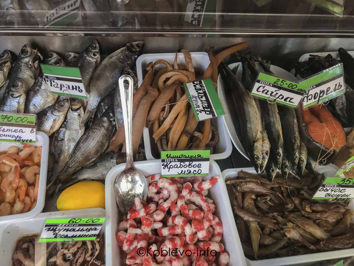 Где купить морепродукты в центре Коблево