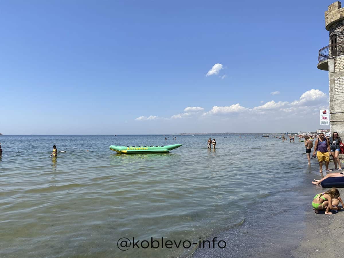 Водные развлечения на пляже в Коблево сегодня 26.07.2021