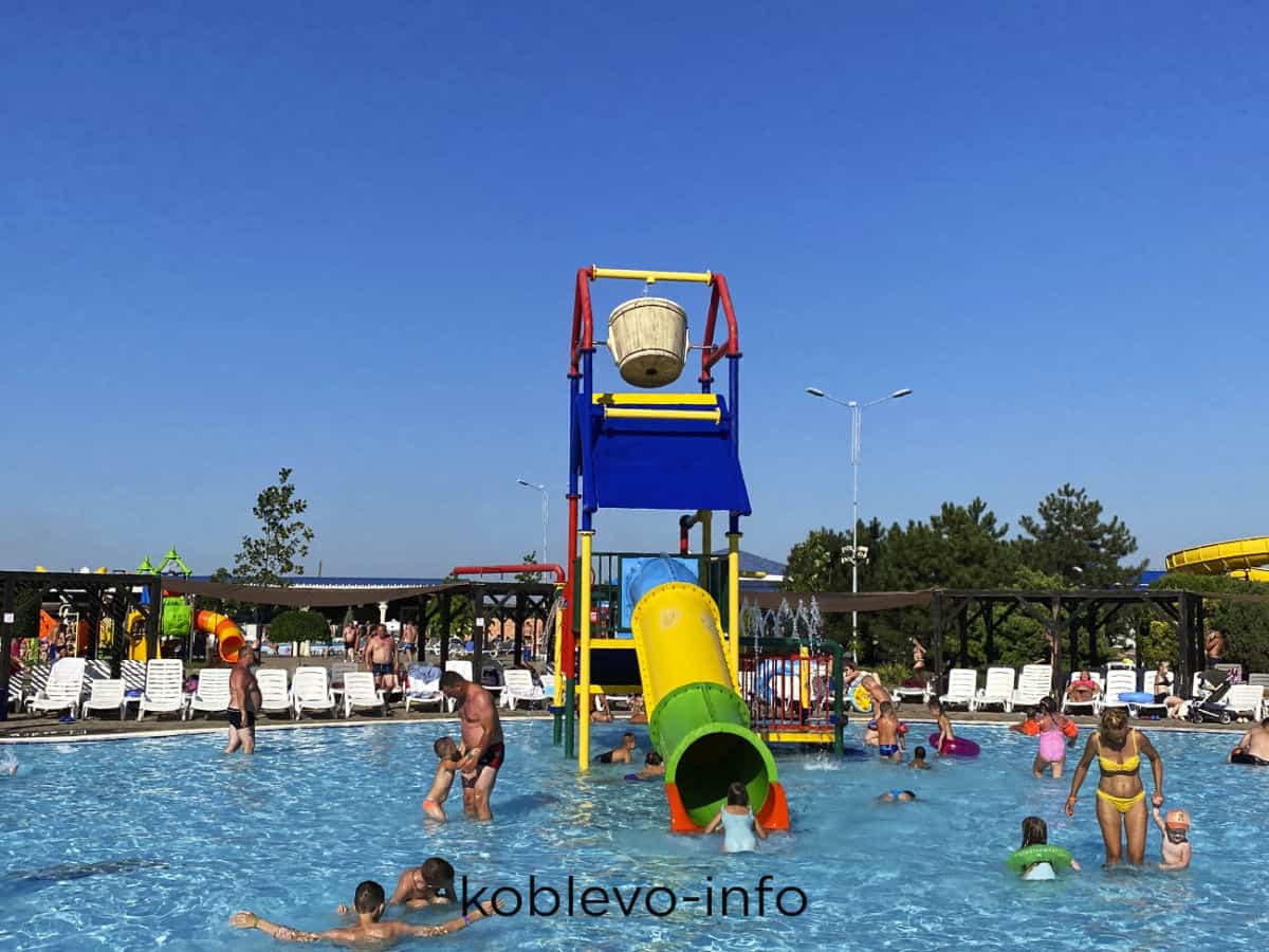 детский бассейн в аквапарке Коблево